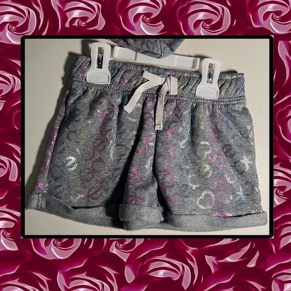 BEBE Gray Iridescent Hoodie & Drawstring Shorts Set 5/6 - Picture 7 of 10